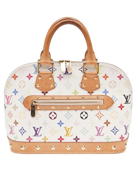 louis vuitton white and gold purse